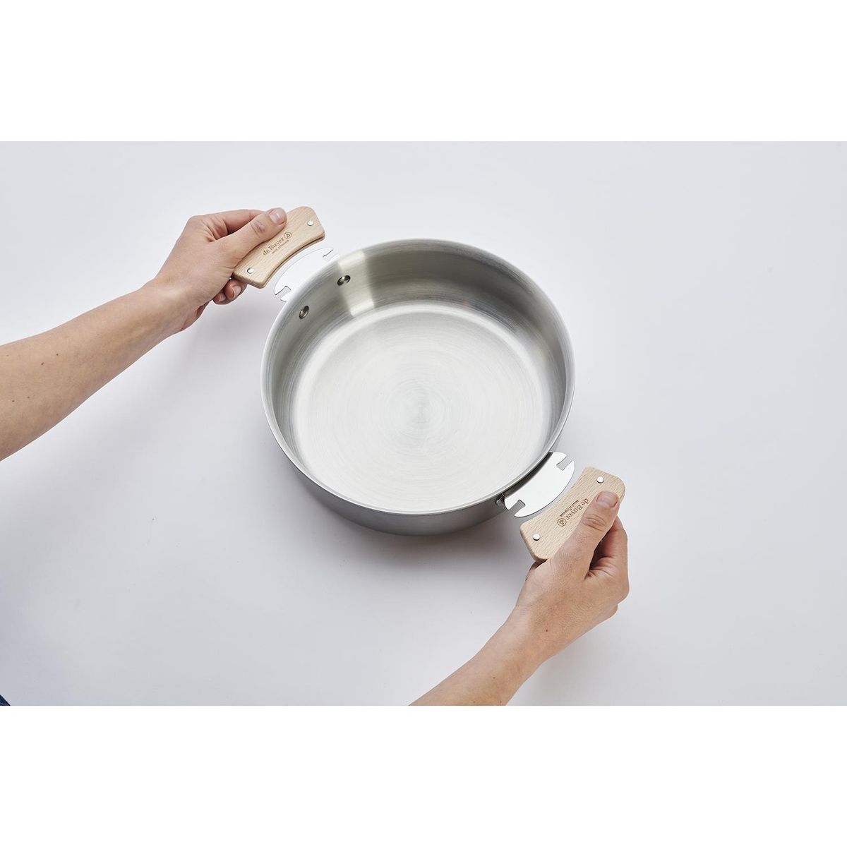 De buyer Set de 2 anses amovibles bois - 3660.02