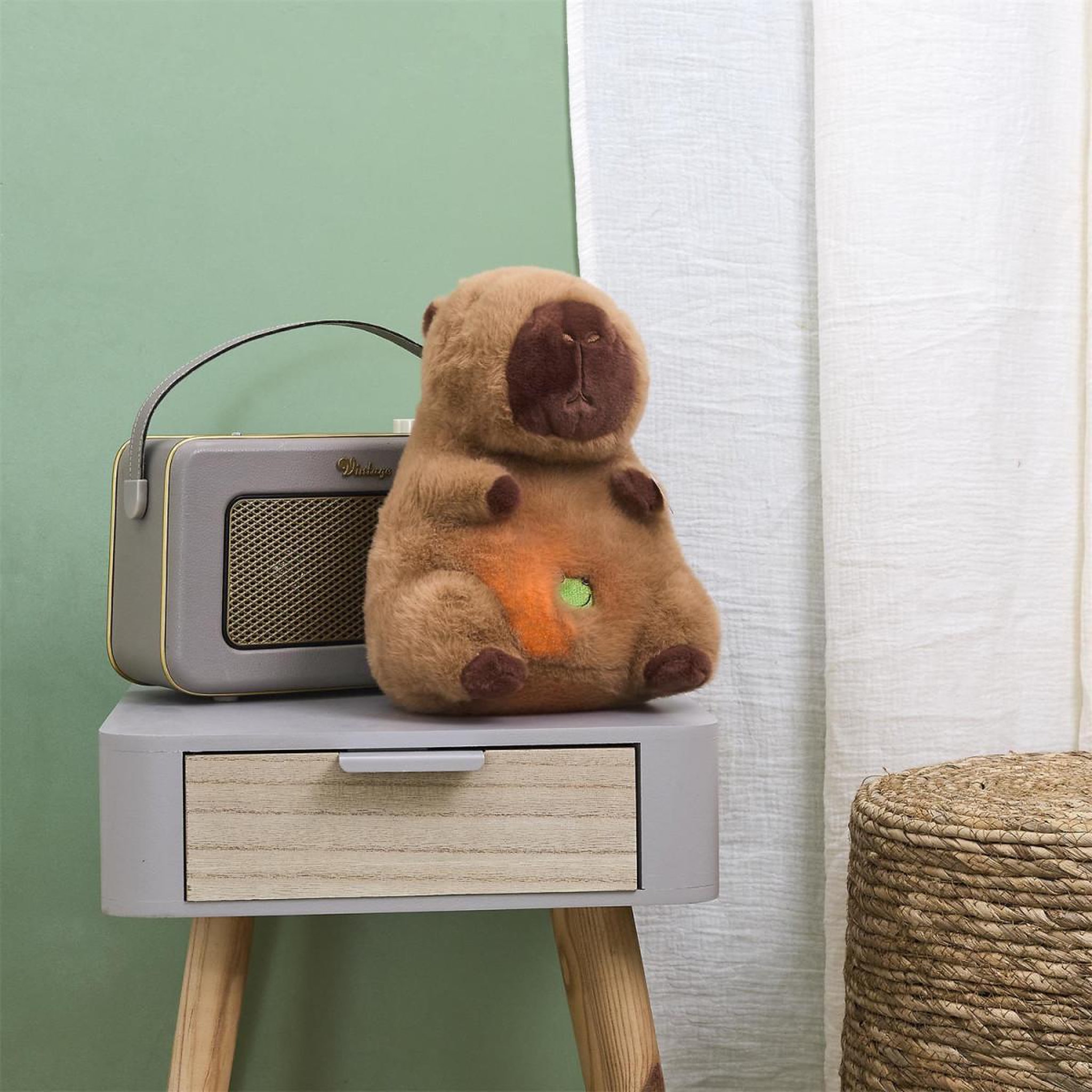Voir la diapositive 6 : Jeux 2 momes Peluche animée capybara  ronfleur  25cm marron
