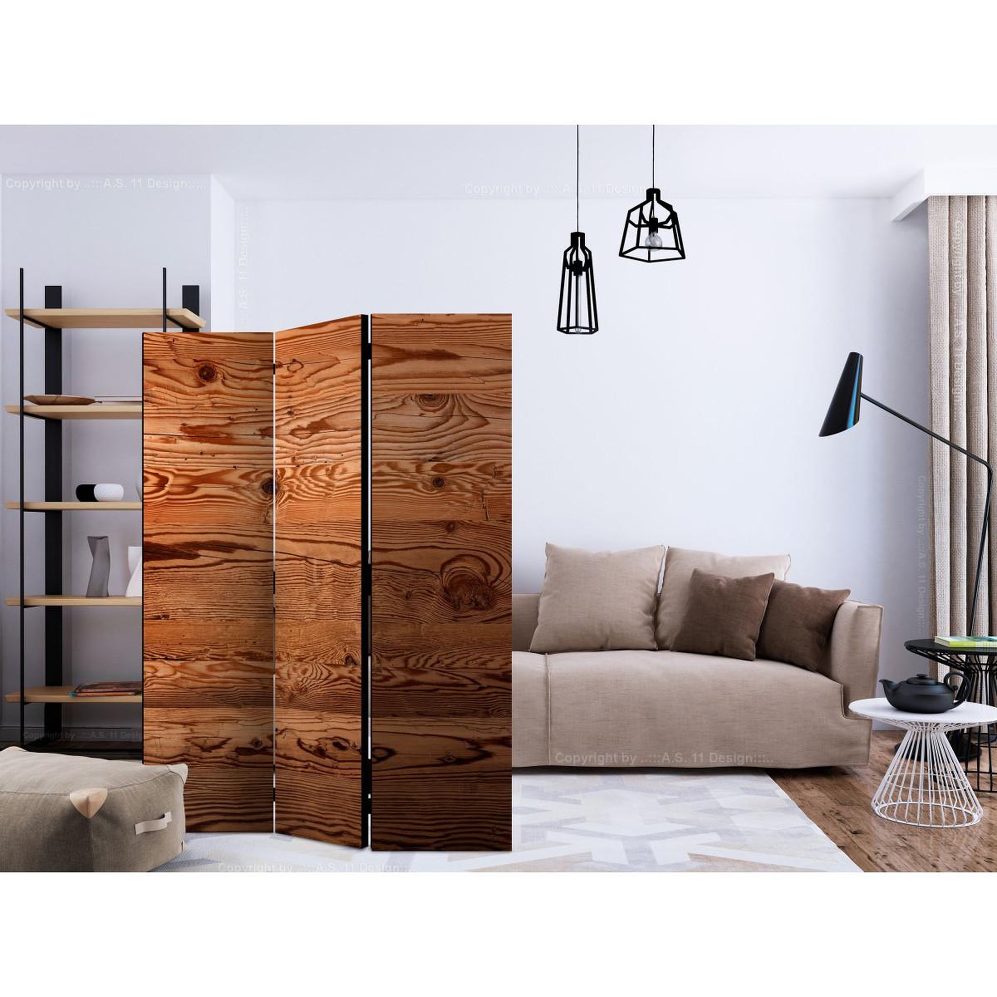 Voir la diapositive 2 : Paris Prix Paravent 3 volets  rustic chic  135x172cm