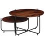 Voir la diapositive 3 : VIDAXL Ensemble de table basse 2 pcs Bois massif 60x35 cm