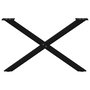 Voir la diapositive 4 : VIDAXL Pieds de table basse forme de X 2 pcs noir 70x(42-43) cm acier