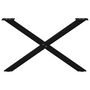 Voir la diapositive 4 : VIDAXL Pieds de table basse forme de X 2 pcs noir 70x(42-43) cm acier