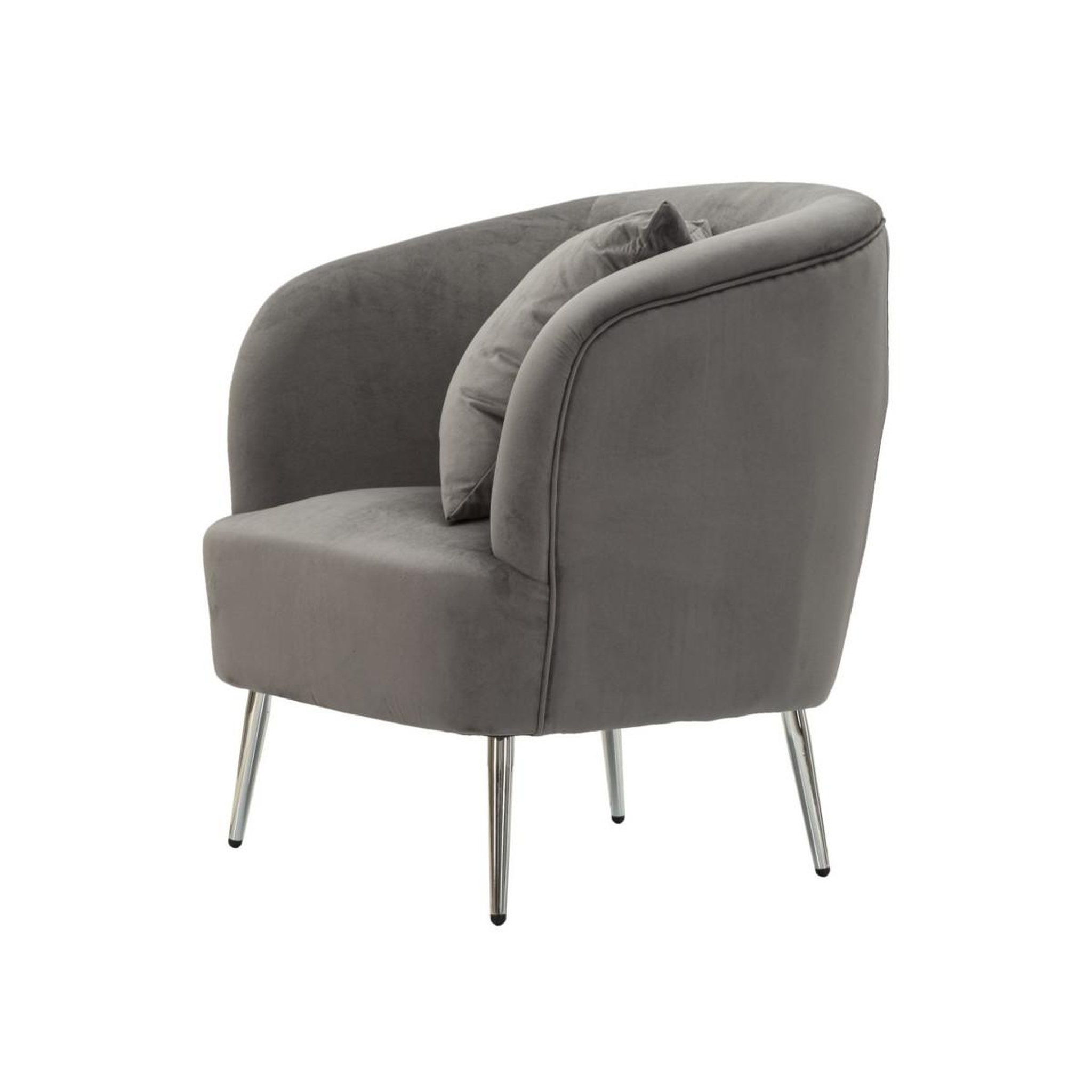 Voir la diapositive 3 : Paris Prix Fauteuil imitation fourrure  soffy  78cm gris