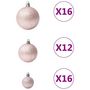 Voir la diapositive 3 : VIDAXL Ensemble de boules de Noël 100 pcs Rose