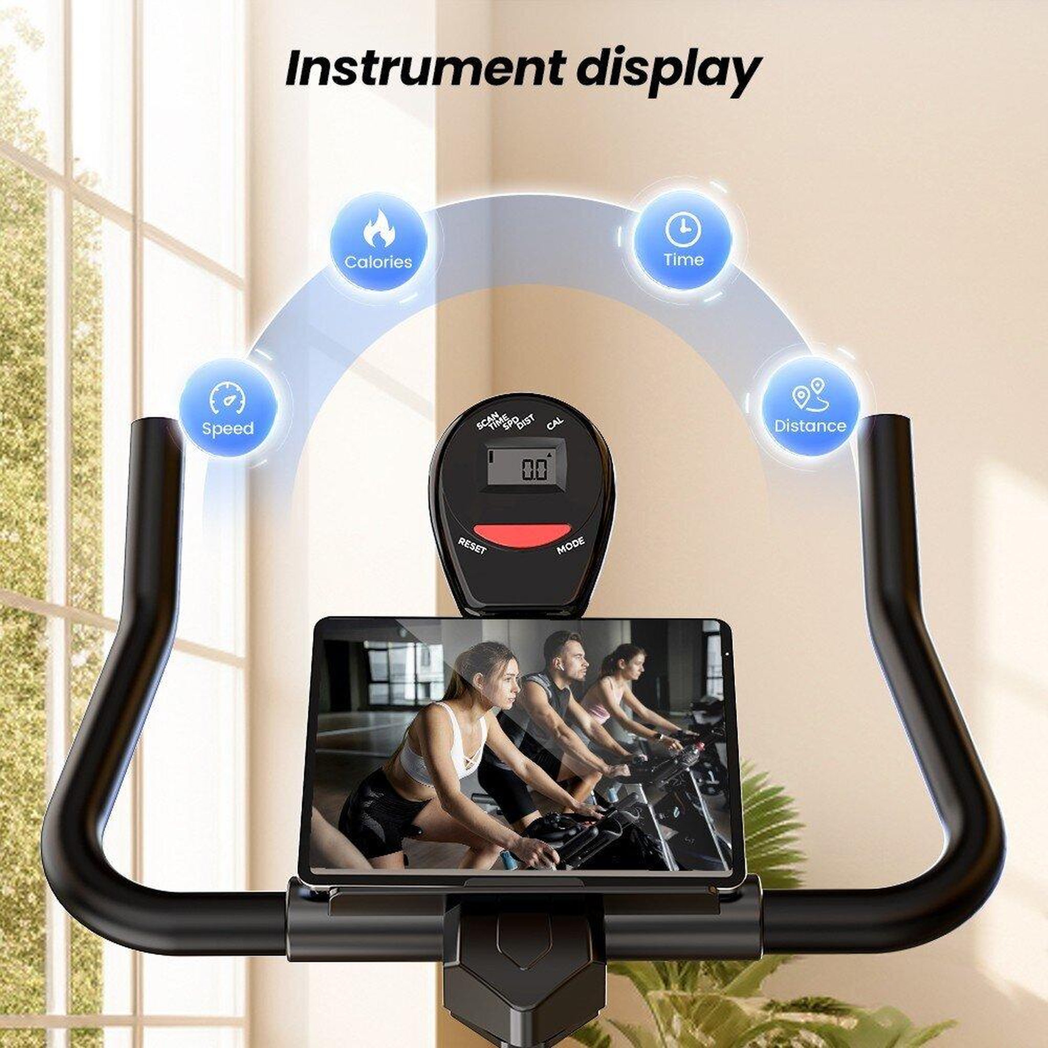 Voir la diapositive 3 : FORMILL Vélo d'appartement formill qk101, résistance réglable, transmission silencieuse, capacité de 120 kg, écran lcd