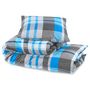 Voir la diapositive 6 : VIDAXL Ensemble de housse de couette Bleu et gris 260x220 cm Coton