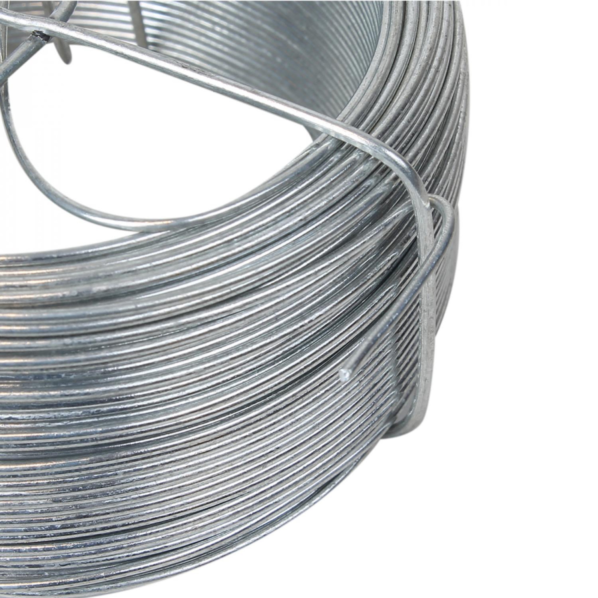 Voir la diapositive 3 : LINXOR Fil d'attache en acier galvanisé pour grillage ou autre - 50 m x 1.3mm Ø - Gris
