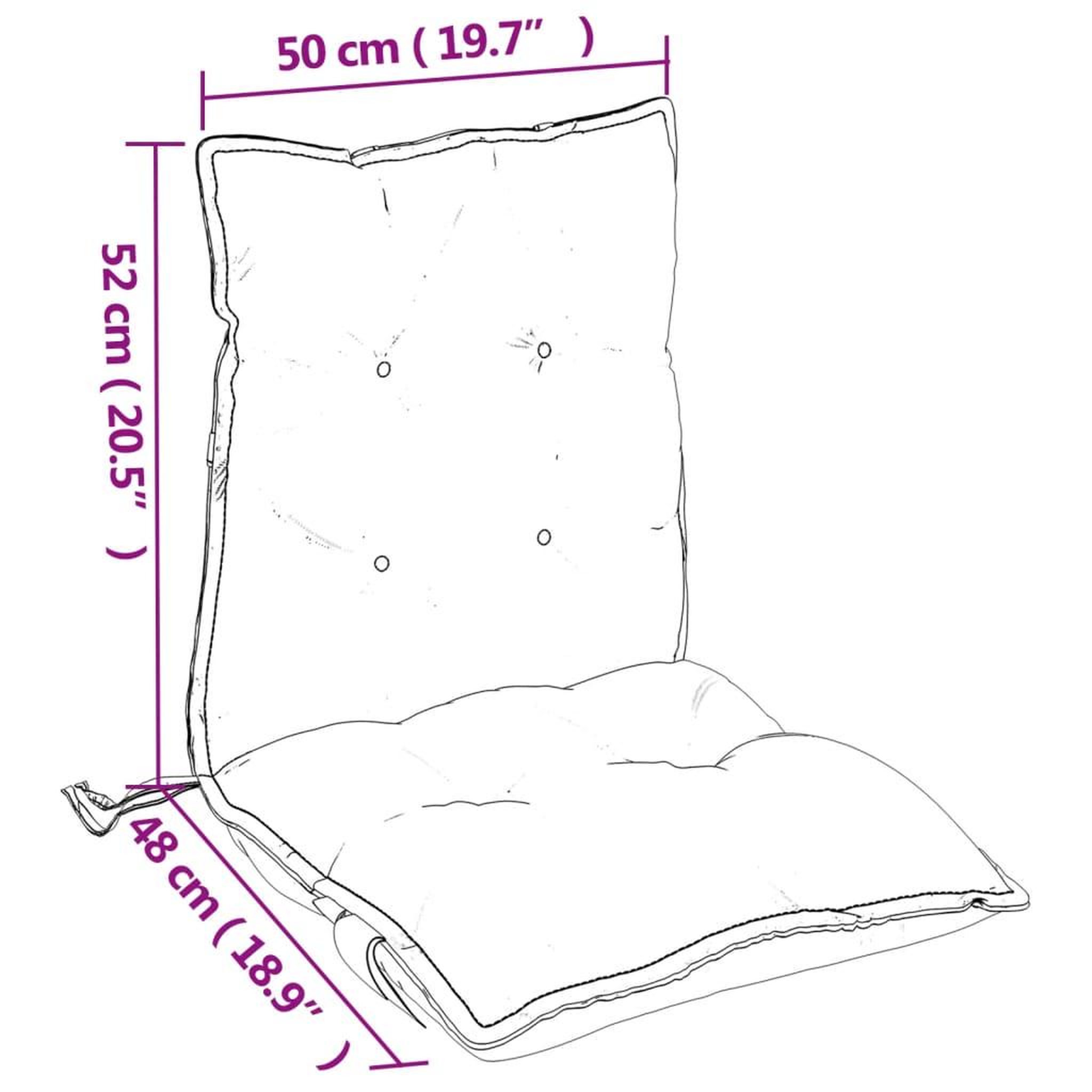 Voir la diapositive 6 : VIDAXL Coussins de chaise a dossier bas lot de 4 gris tissu oxford