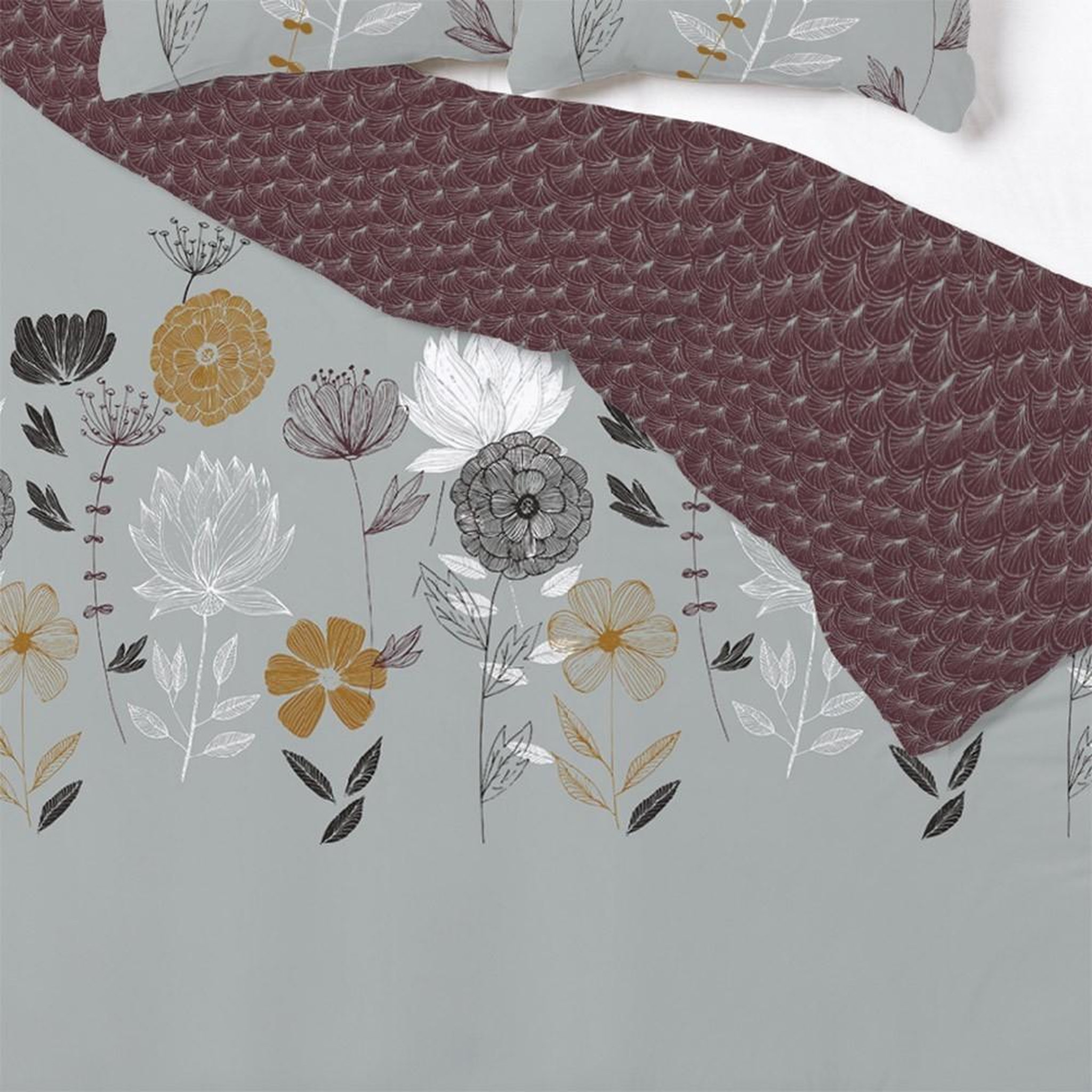Voir la diapositive 3 : Dourev Housse de couette 240x220 Antigone + 2 taies