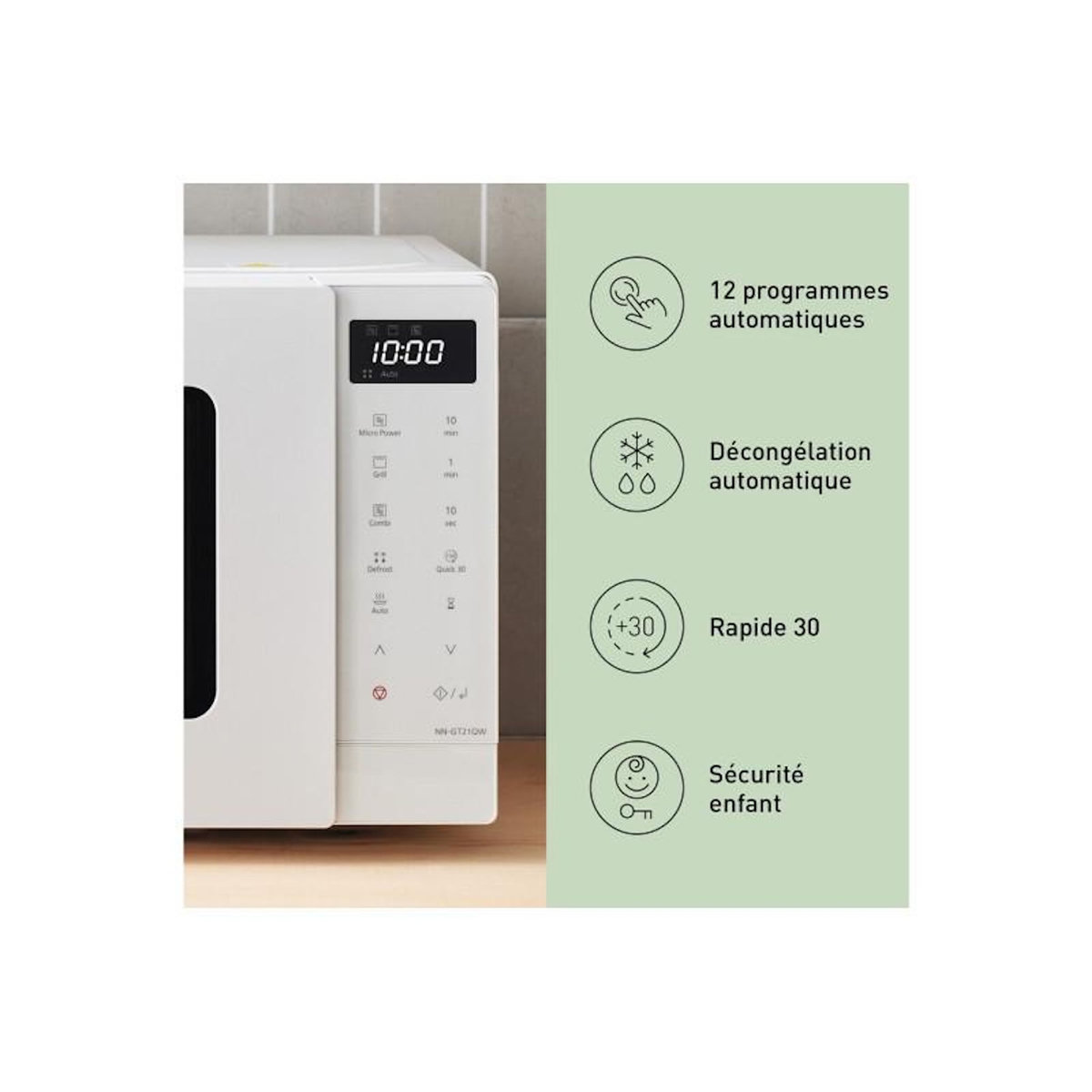 PANASONIC Micro ondes + Gril Panasonic NN GT21QWEPG