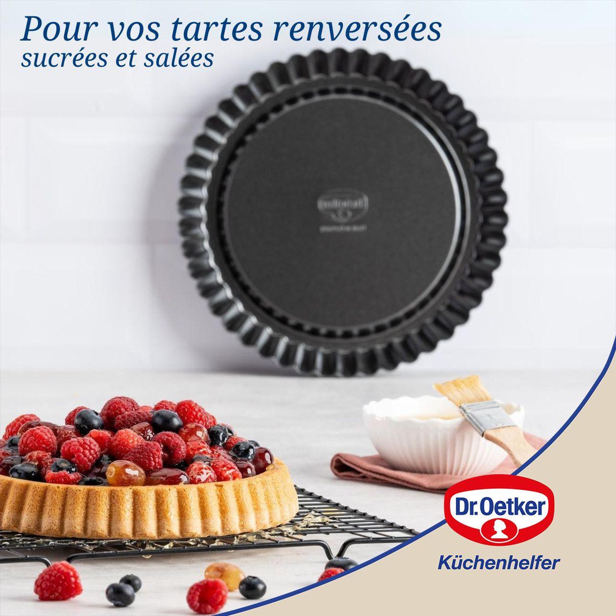 Voir la diapositive 4 : DR.OETKER Moule à tarte renversée 22 cm dr.oetker tradition