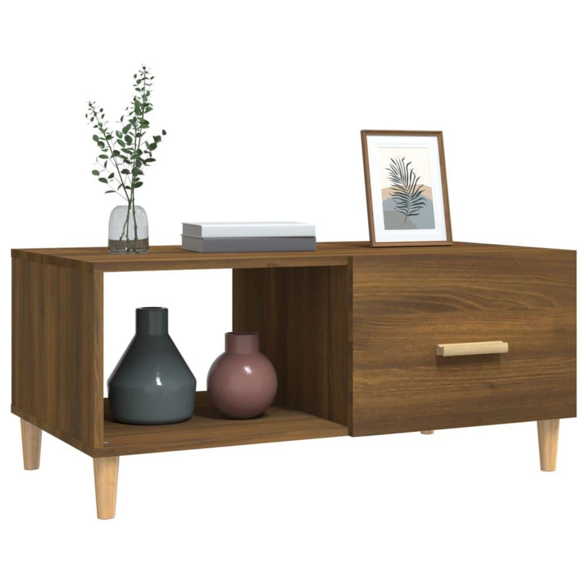 VIDAXL Table basse chene marron 89,5x50x40 cm bois d'ingenierie