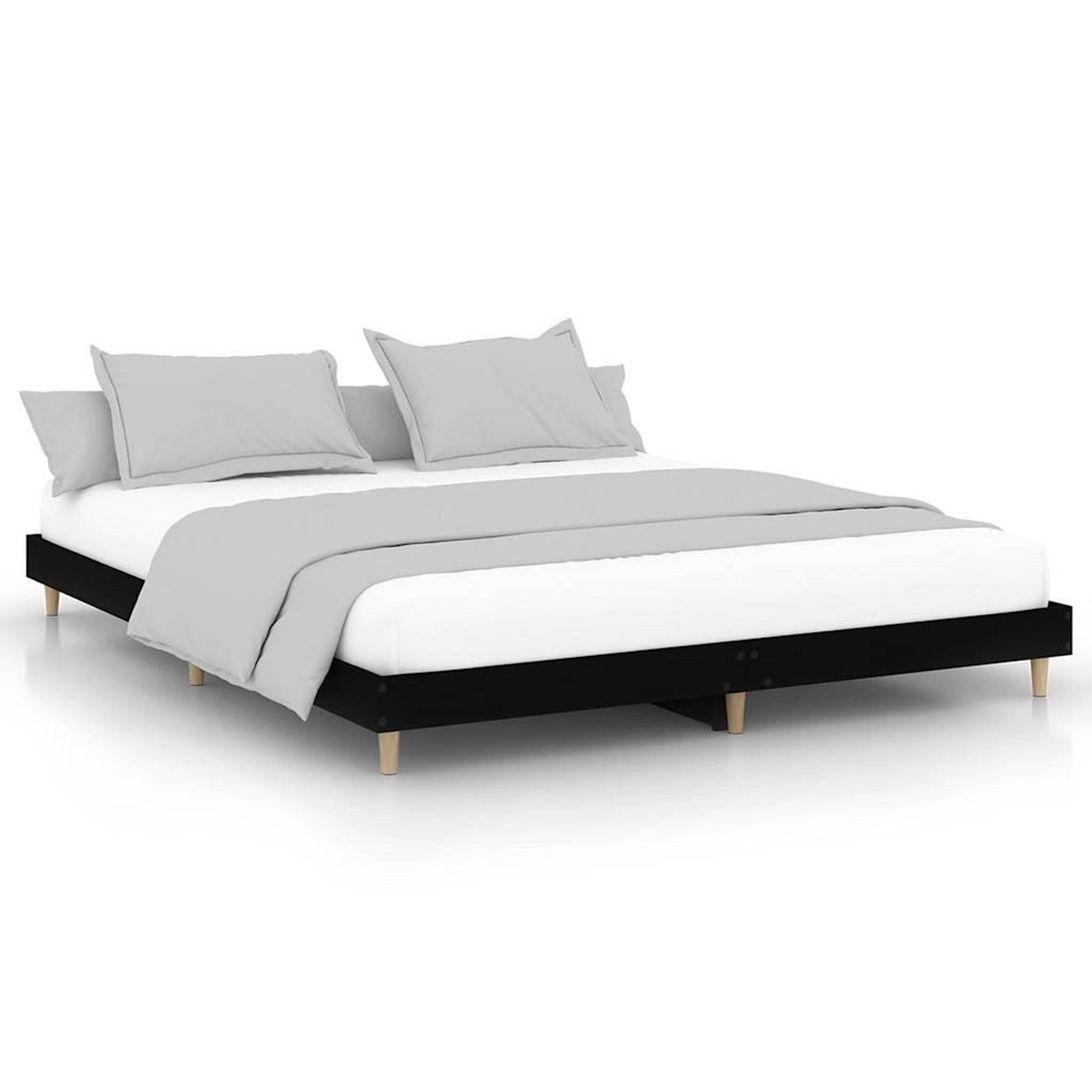 Voir la diapositive 2 : VIDAXL Cadre de lit sans matelas noir 120x200 cm
