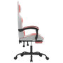 Voir la diapositive 4 : VIDAXL Chaise de jeu pivotante et repose-pied Blanc et rose Similicuir