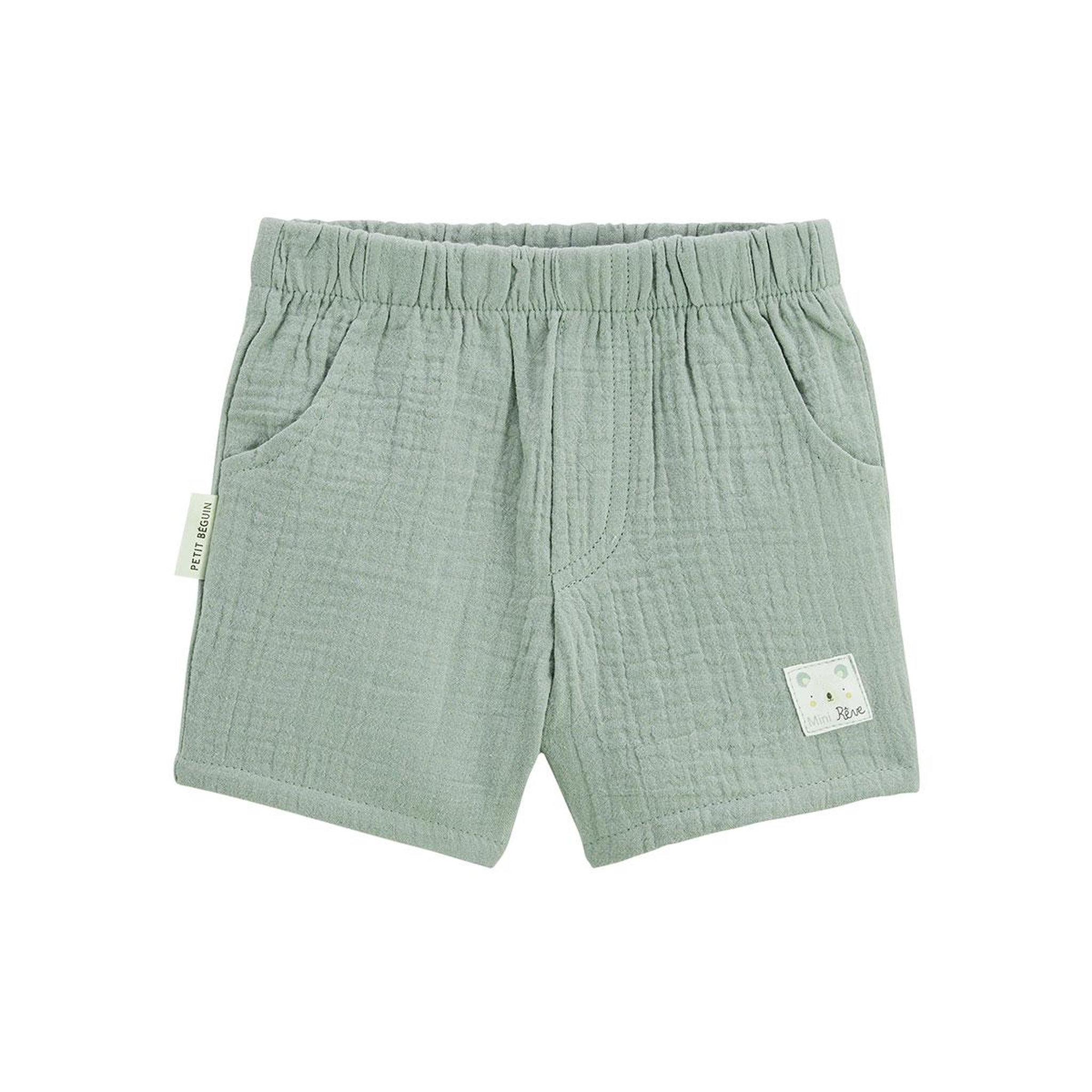 Voir la diapositive 5 : Petit BÃ©guin Ensemble bébé t-shirt et short en gaze de coton mini rêve