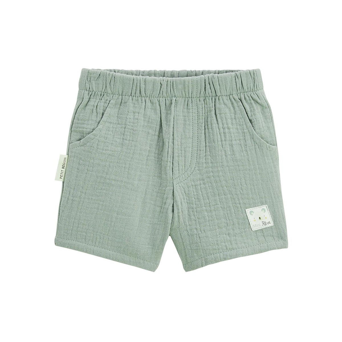 Petit Béguin Ensemble bébé t-shirt et short en gaze de coton Mini Rêve