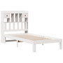 Voir la diapositive 3 : VIDAXL Lit bibliotheque sans matelas blanc 75x190cm bois de pin massif