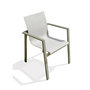 Voir la diapositive 2 : DCB GARDEN Fauteuil de jardin empilable en aluminium MIAMI - kaki/Gris