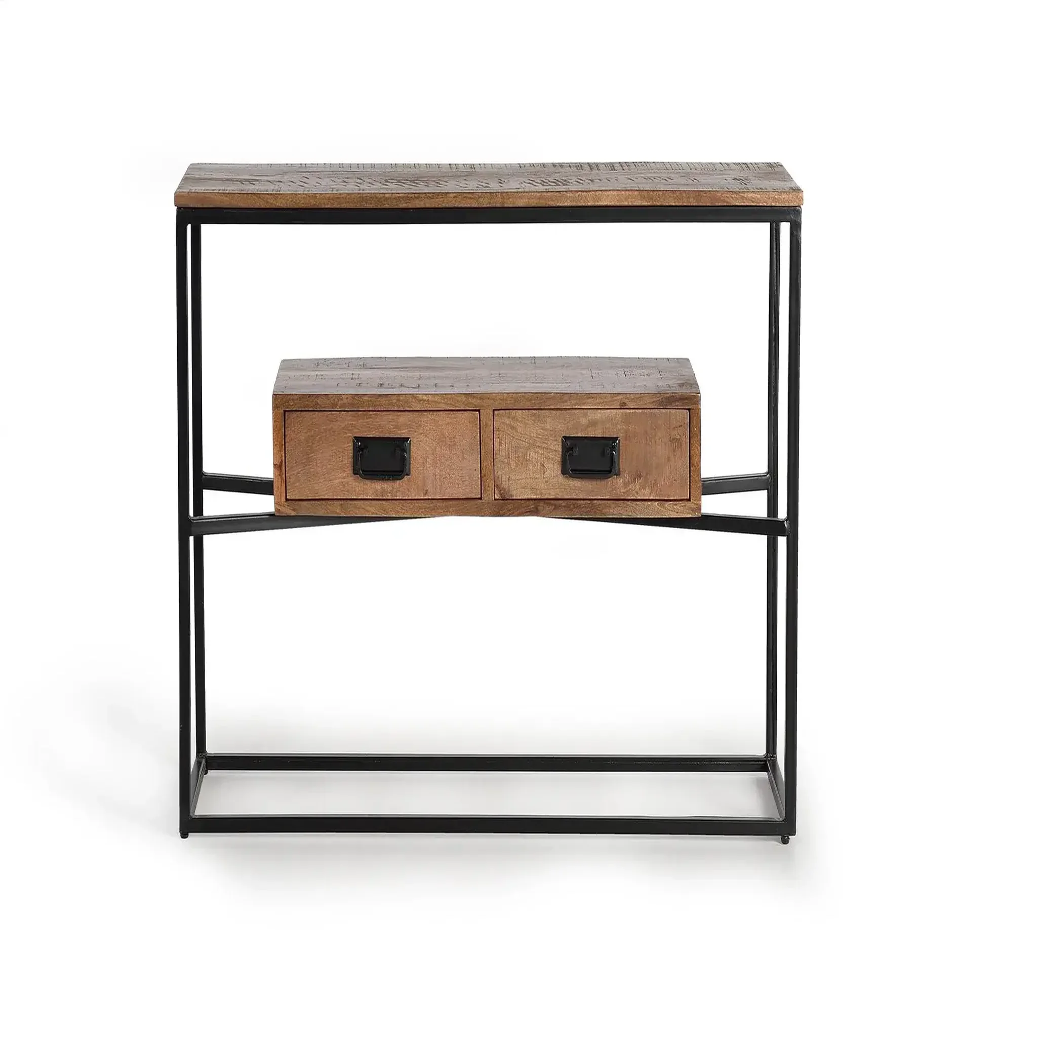 GINER Y COLOMER SL Console en bois de manguier 110 cm style industriel