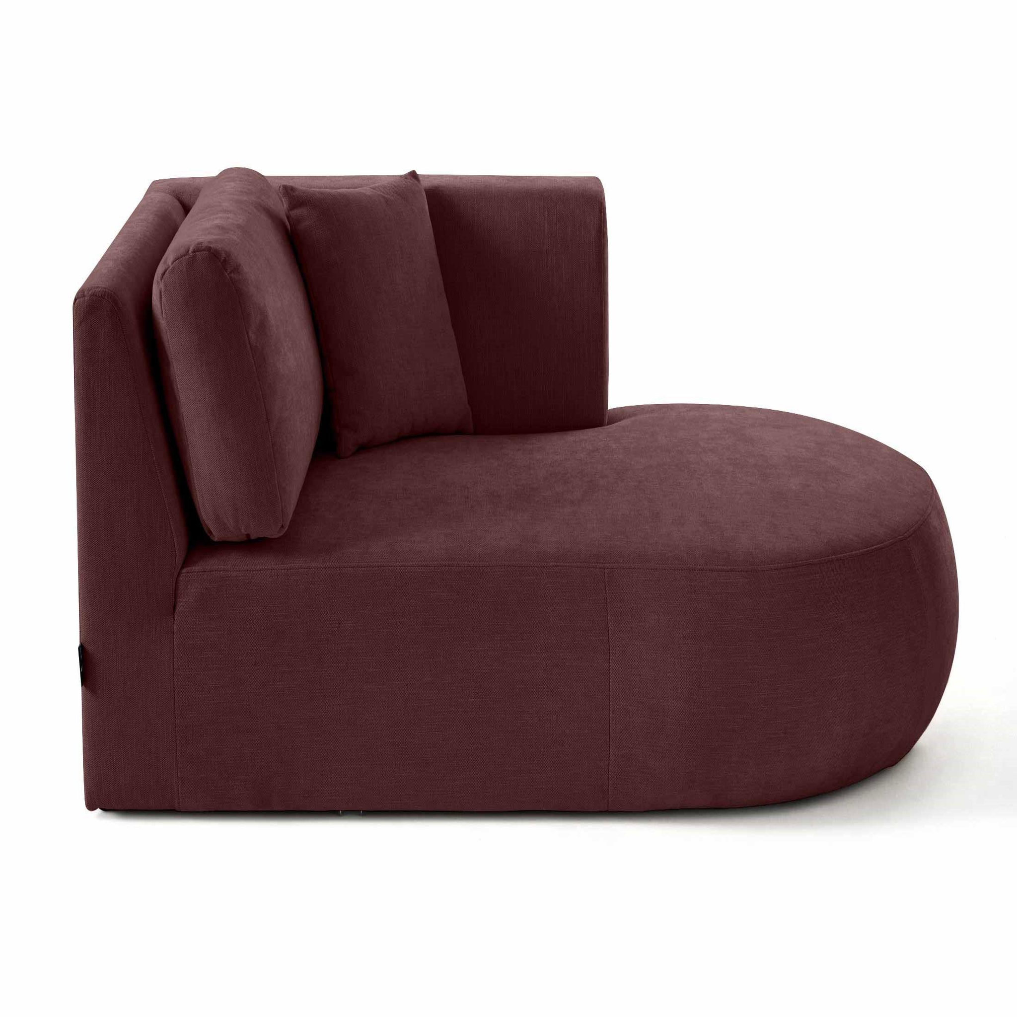 Voir la diapositive 1 : LISA DESIGN Santorini - module d'assise méridienne droit - en tissu texturé