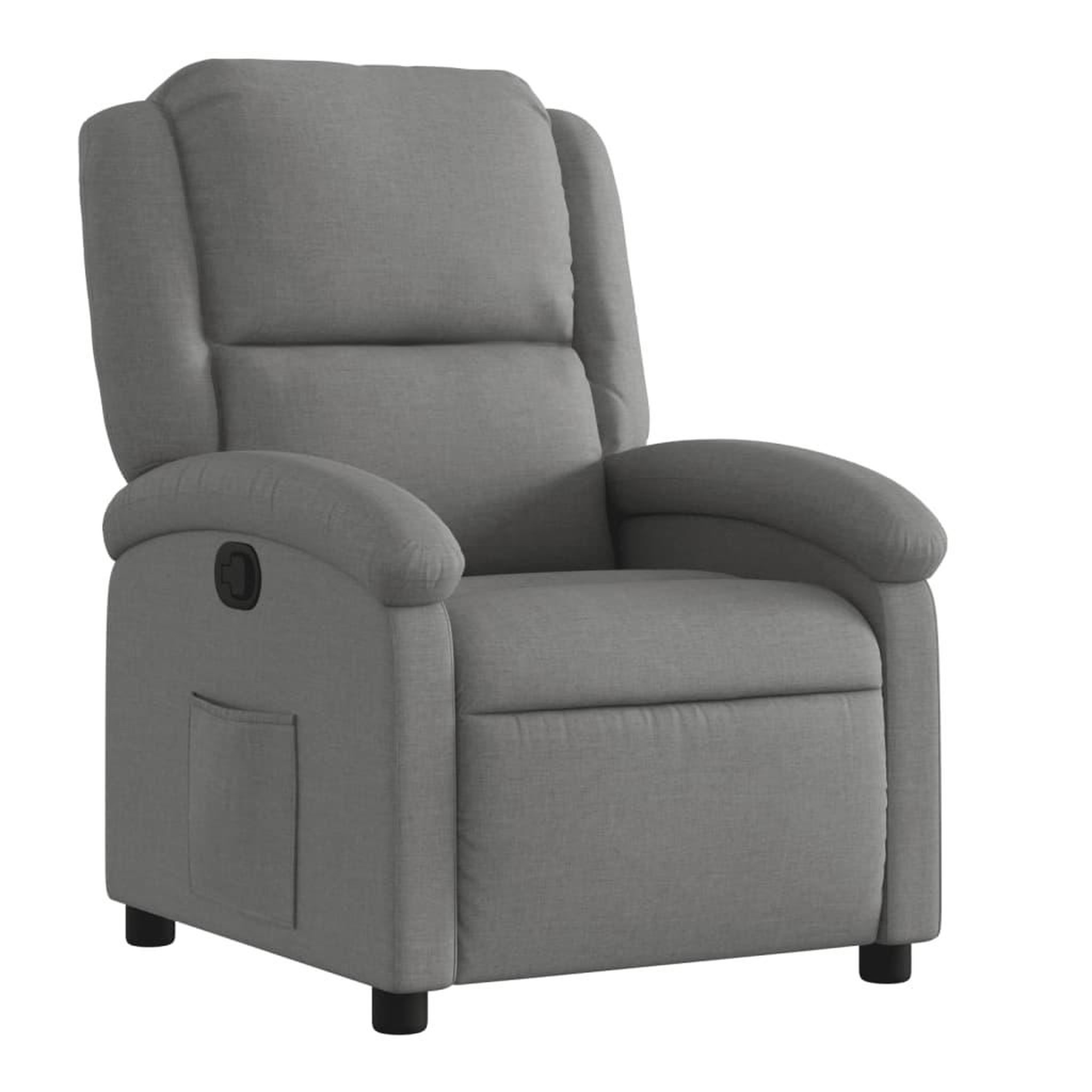Voir la diapositive 2 : VIDAXL Fauteuil inclinable Gris fonce Tissu