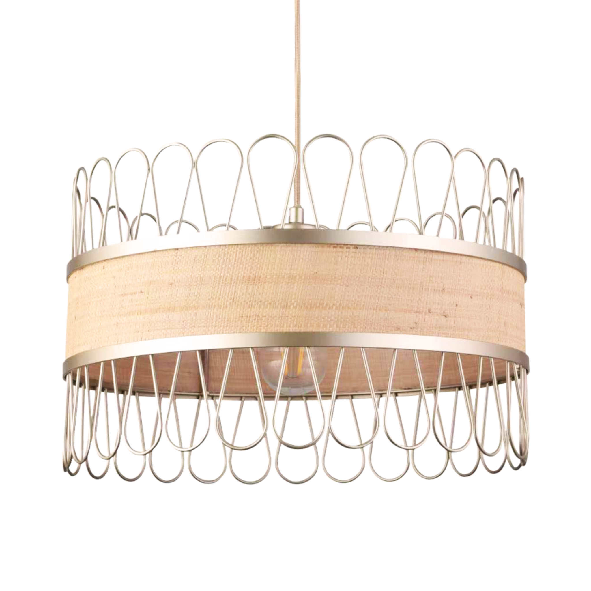 MAISON PAVANE Suspension en rotin d40 cm-flore