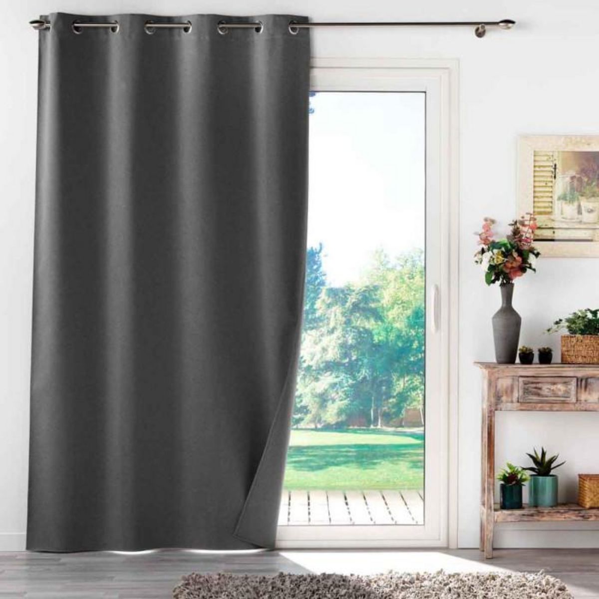 Paris Prix Rideau Occultant  Occultiss  135x260cm Anthracite