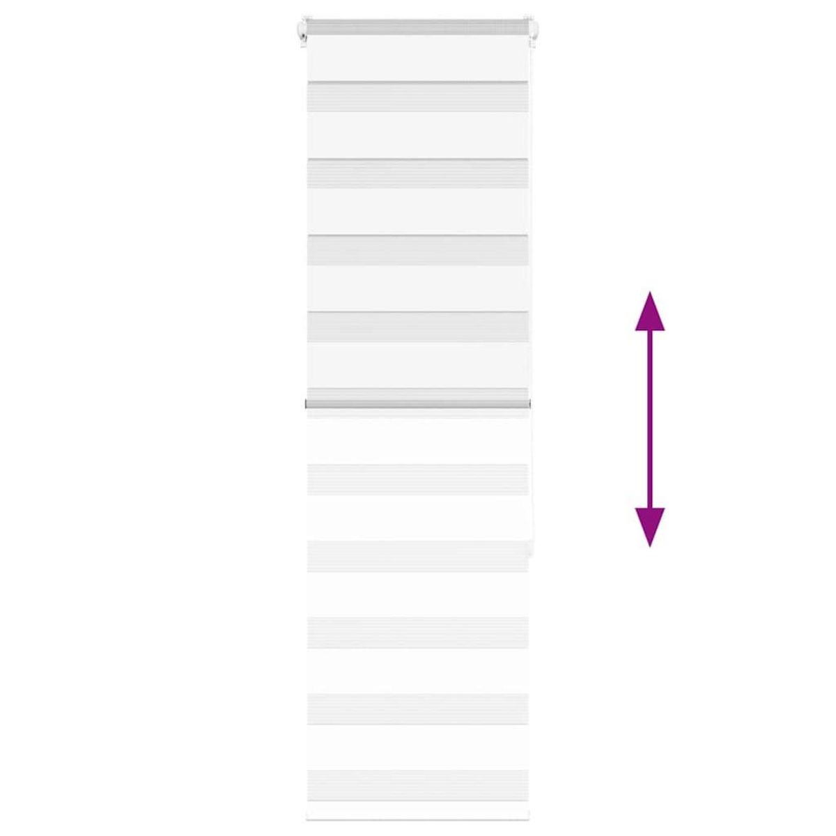 VIDAXL Store zebre blanc 50x150 cm largeur du tissu 45,9 cm polyester