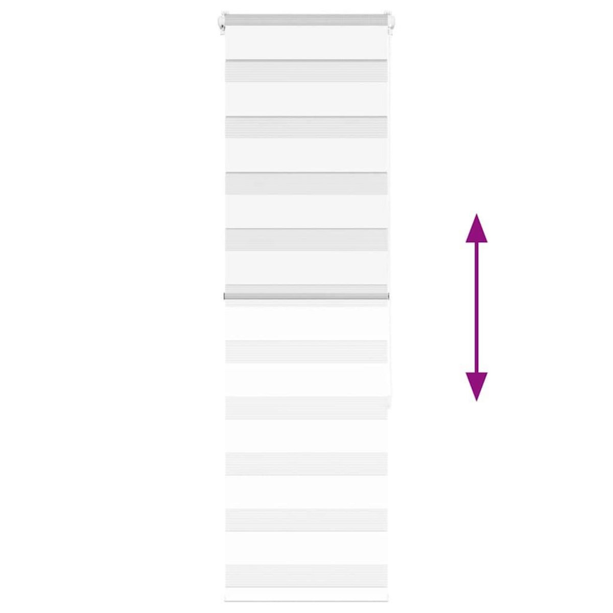 VIDAXL Store zebre blanc 50x150 cm largeur du tissu 45,9 cm polyester