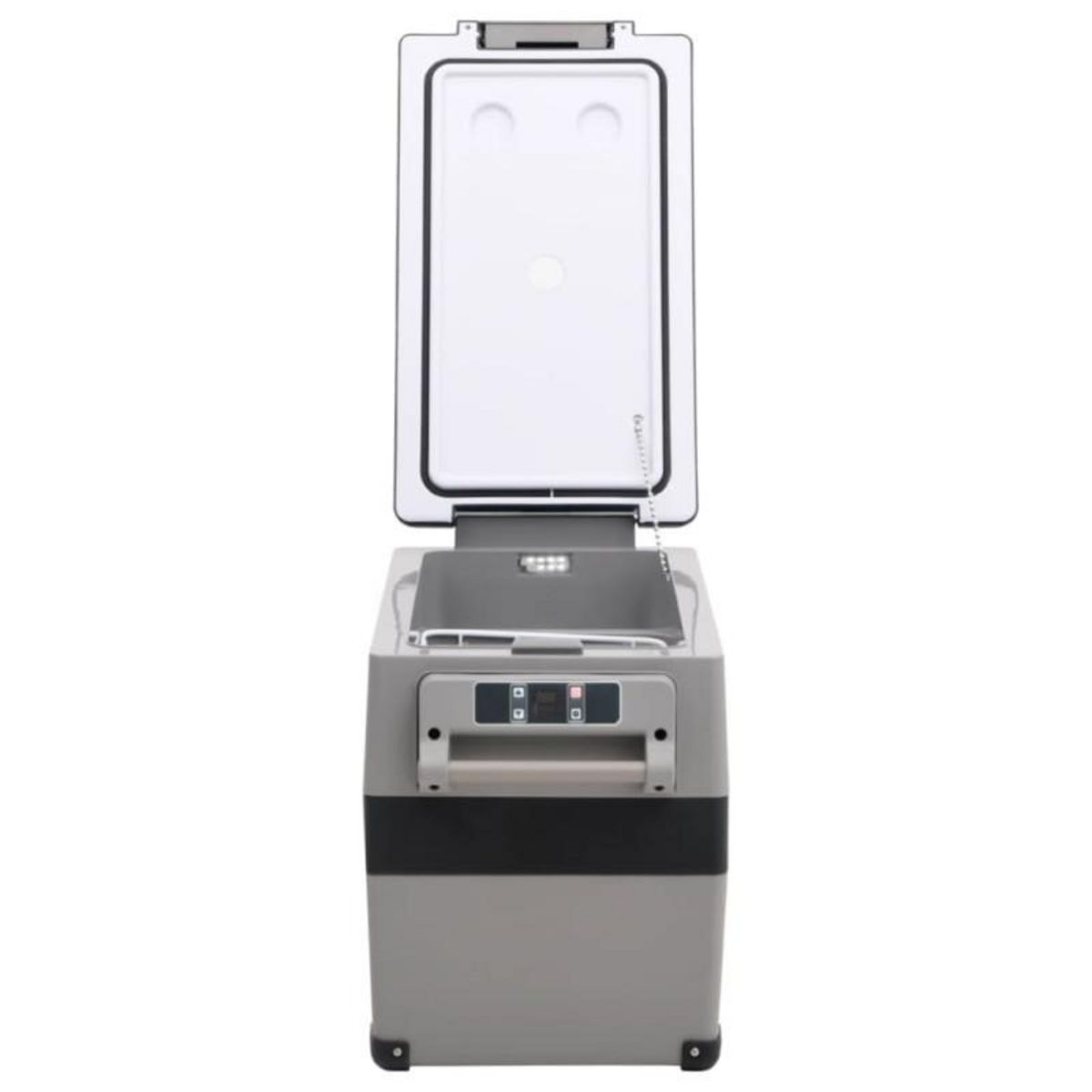 VIDAXL Glacière avec poignée et adaptateur noir et gris 35 L PP et PE