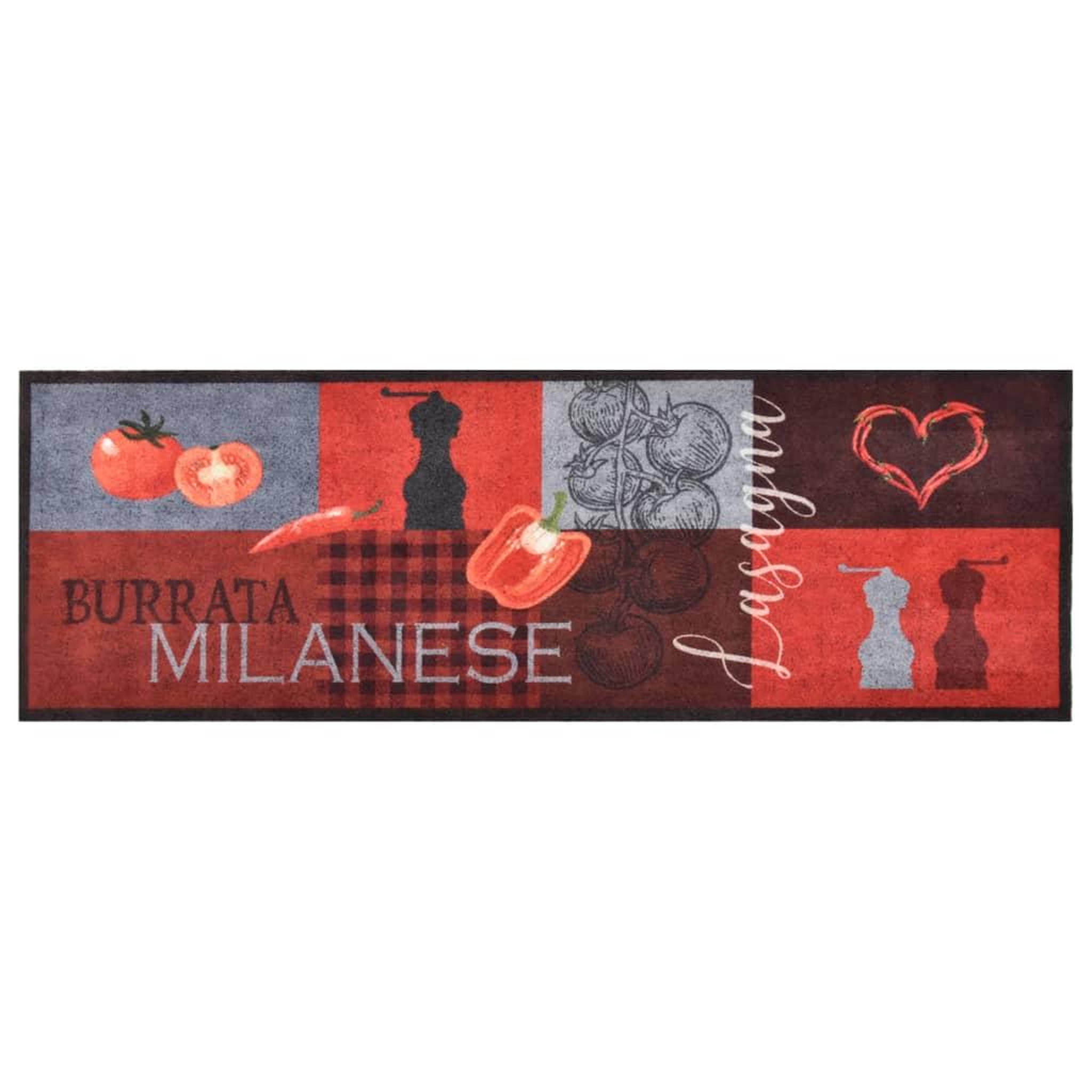 VIDAXL Tapis de cuisine lavable Tomates 60x300 cm