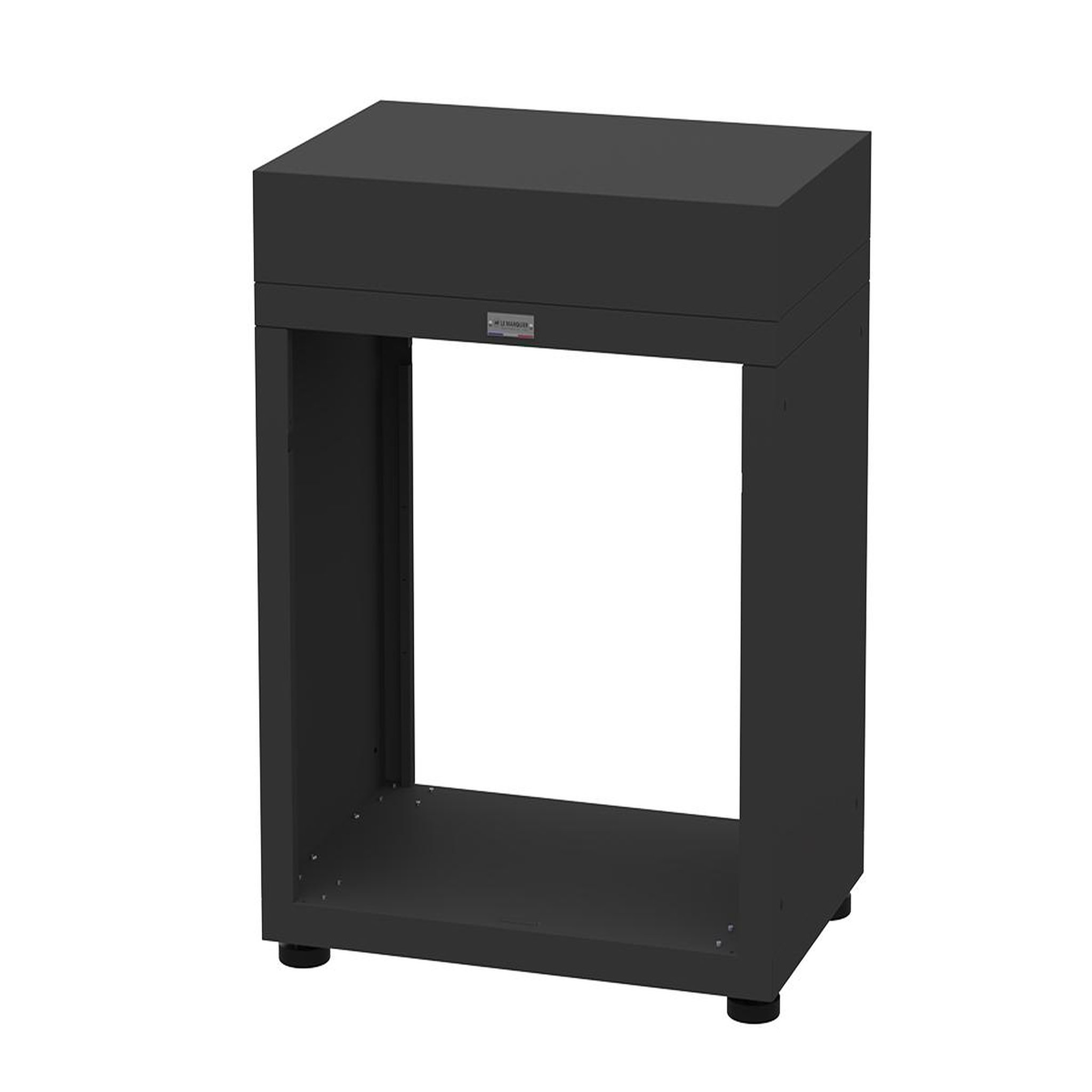 Le marquier Meuble cuisine extérieure noir avec ouverture 80 x 55 cm - le marquier