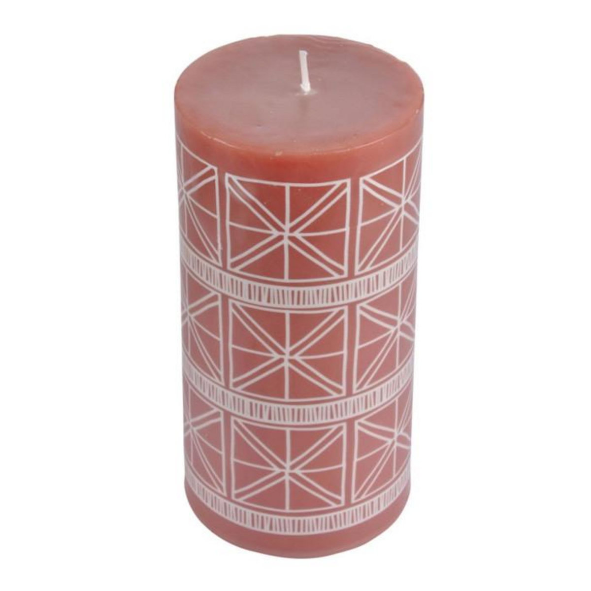 Paris Prix Bougie Pilier Design  Ethnic Folk  14cm Terracotta