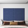 Voir la diapositive 1 : VIDAXL Panneaux muraux 12 pcs Bleu 90x15 cm Tissu 1,62 m²