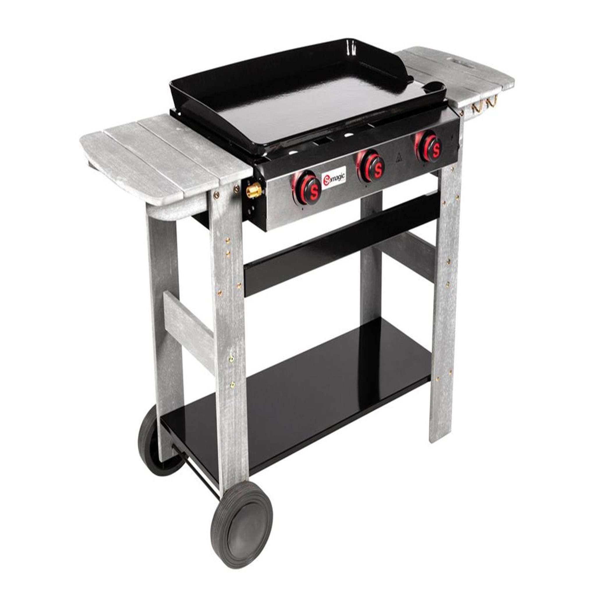Voir la diapositive 3 : SOMAGIC Plancha gaz 3 brûleurs San Sebastian - 61 x 38,5 cm - 8 kW