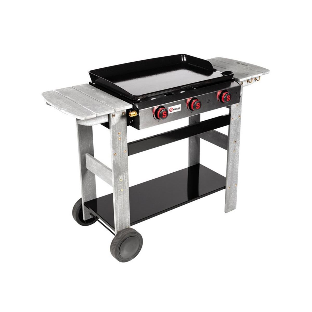 SOMAGIC Plancha gaz 3 brûleurs San Sebastian - 61 x 38,5 cm - 8 kW