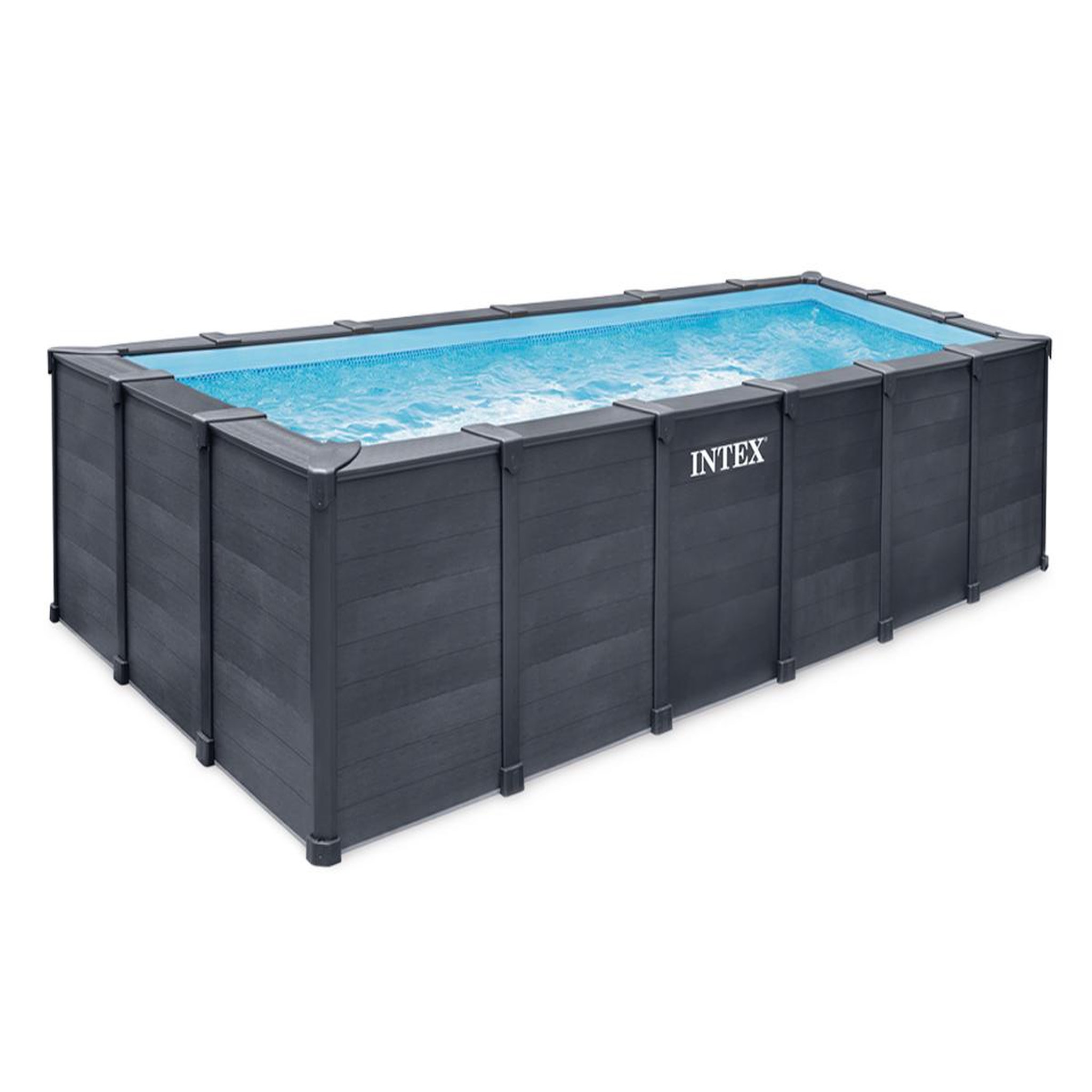 INTEX Piscine tubulaire graphite rectangulaire 6,00 x 3,00 x 1,24 m - intex