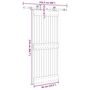 Voir la diapositive 6 : VIDAXL Porte coulissante et kit de quincaillerie 85x210 cm pin massif