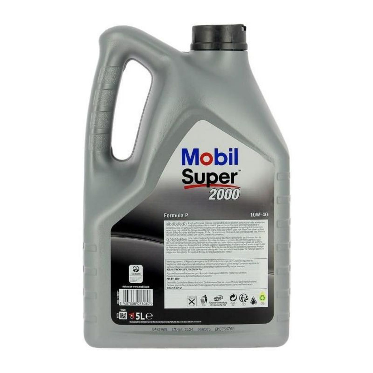 MOBIL Bidon huile de moteur - MOBIL - S2000 10W40 Formula-P - 5 L - 4 saisons