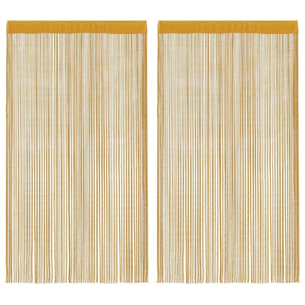 VIDAXL Rideaux a fils 2 pcs or 100x250 cm