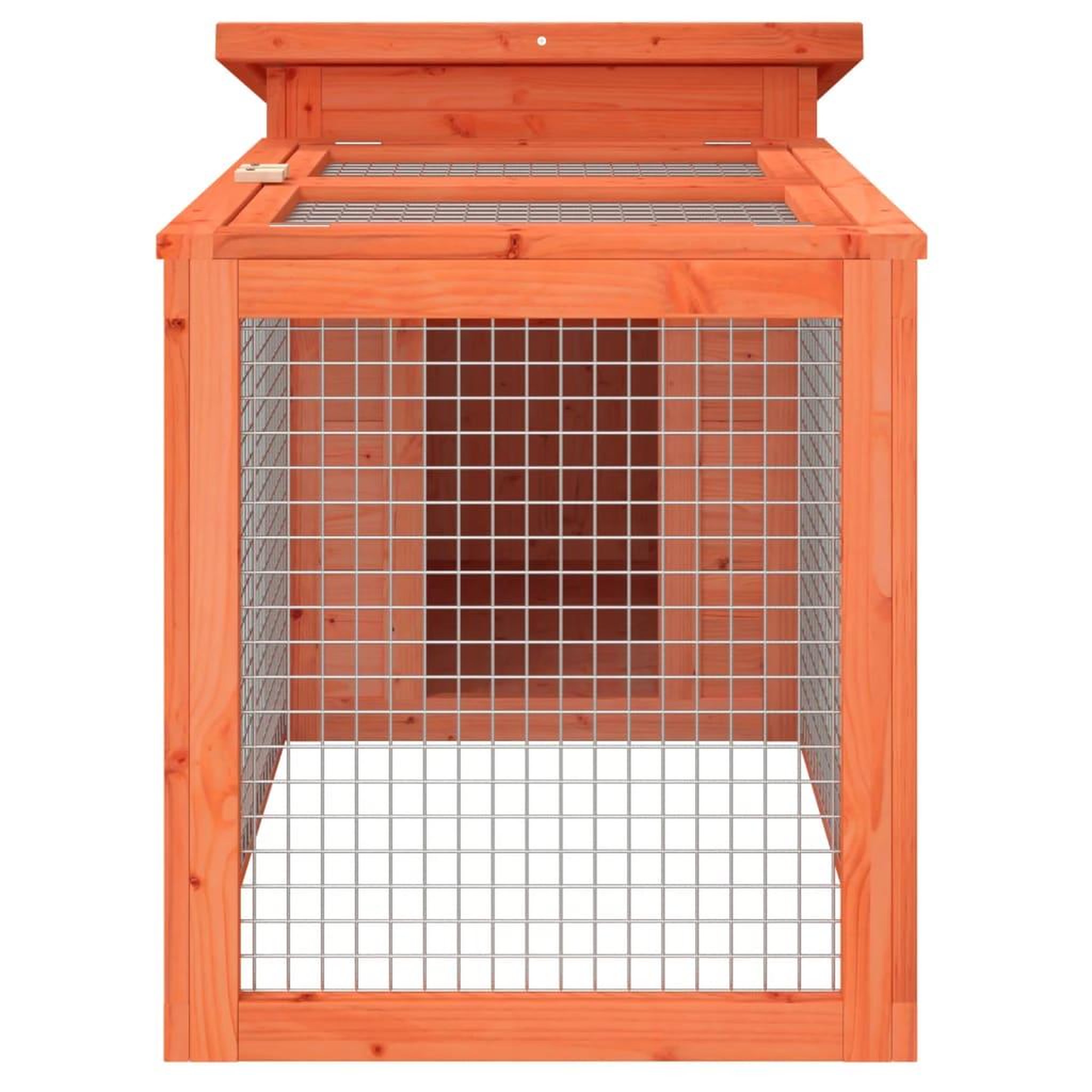 Voir la diapositive 5 : VIDAXL Clapier marron 100,5x54x55 cm bois de pin massif