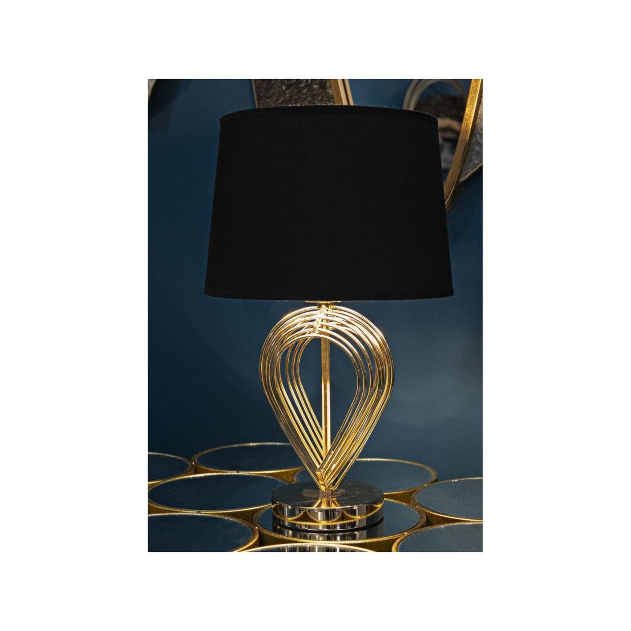 Voir la diapositive 5 : Paris Prix Lampe à poser en métal  maxt  44cm or & noir