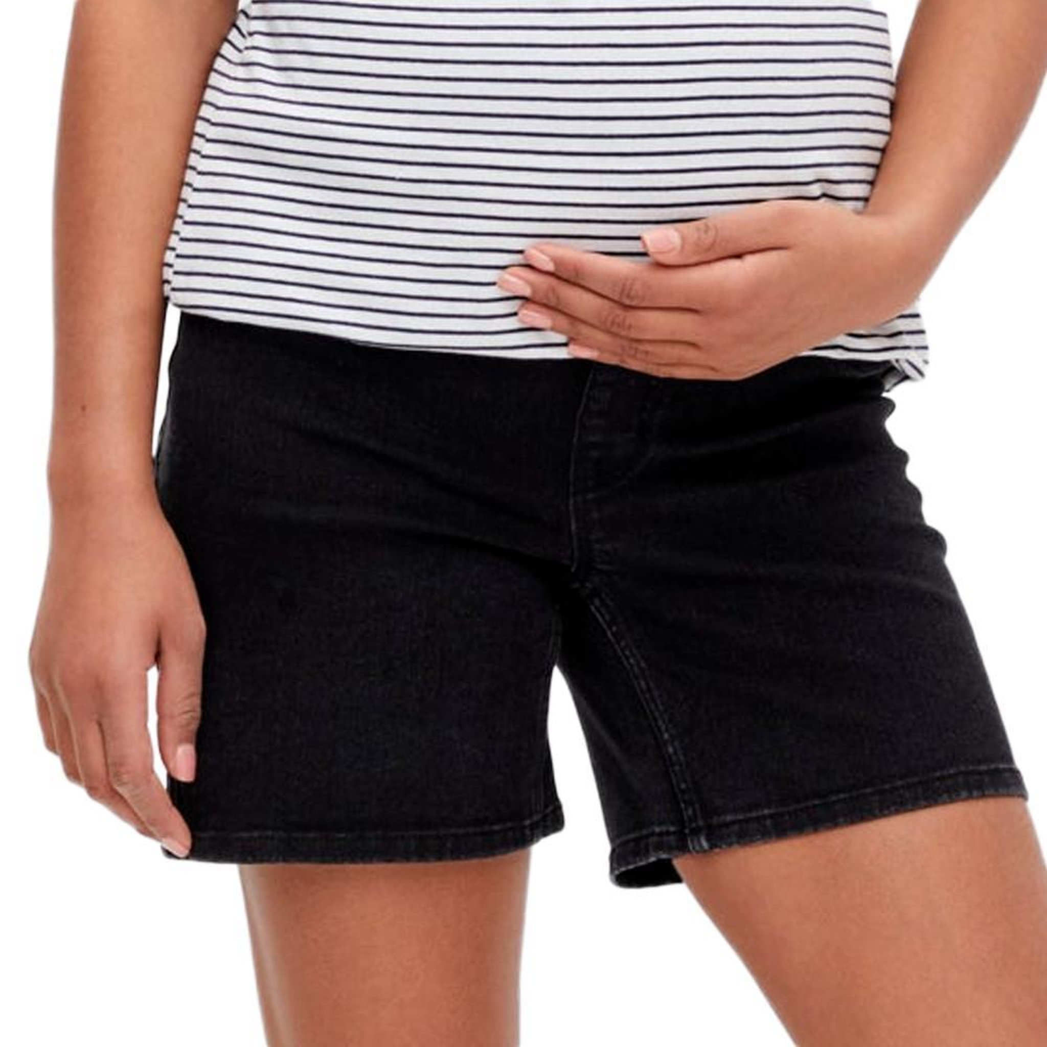 Voir la diapositive 2 : MAMALICIOUS Short de grossesse noir femme mamalicious lamy
