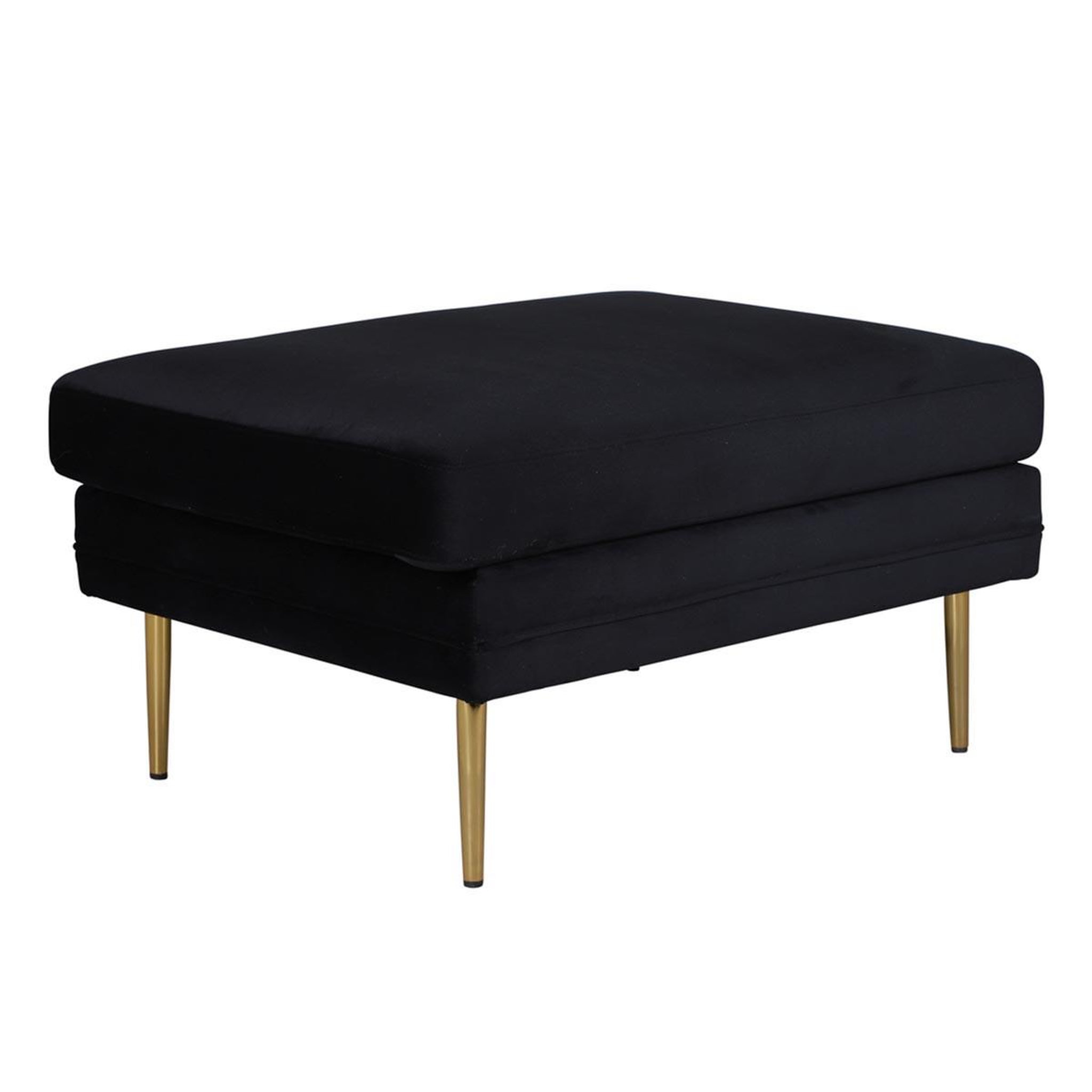 Paris Prix Pouf design en velours  boom  90cm noir