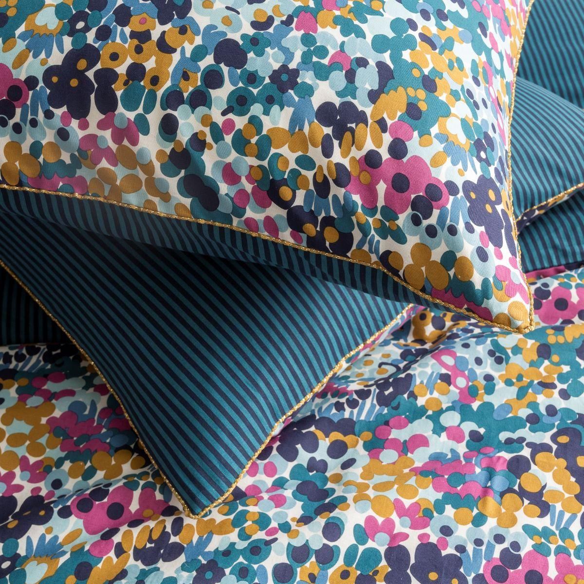 FUTURE HOME Parure de lit 2 personnes abstrait à rayures réversible