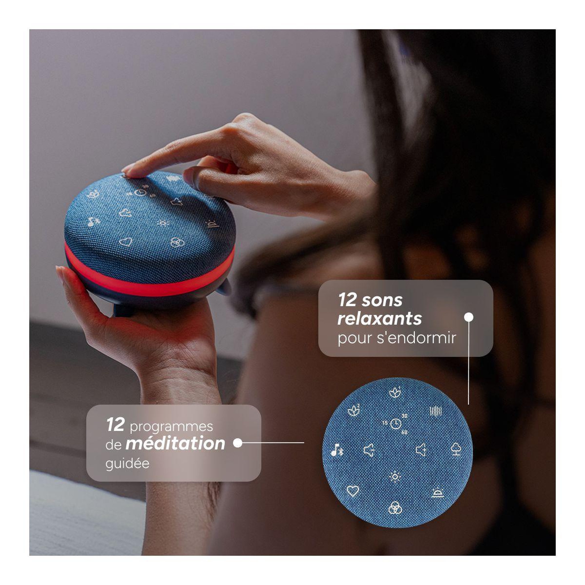 Voir la diapositive 3 : Terraillon Générateur de bruits blancs zen box meditation