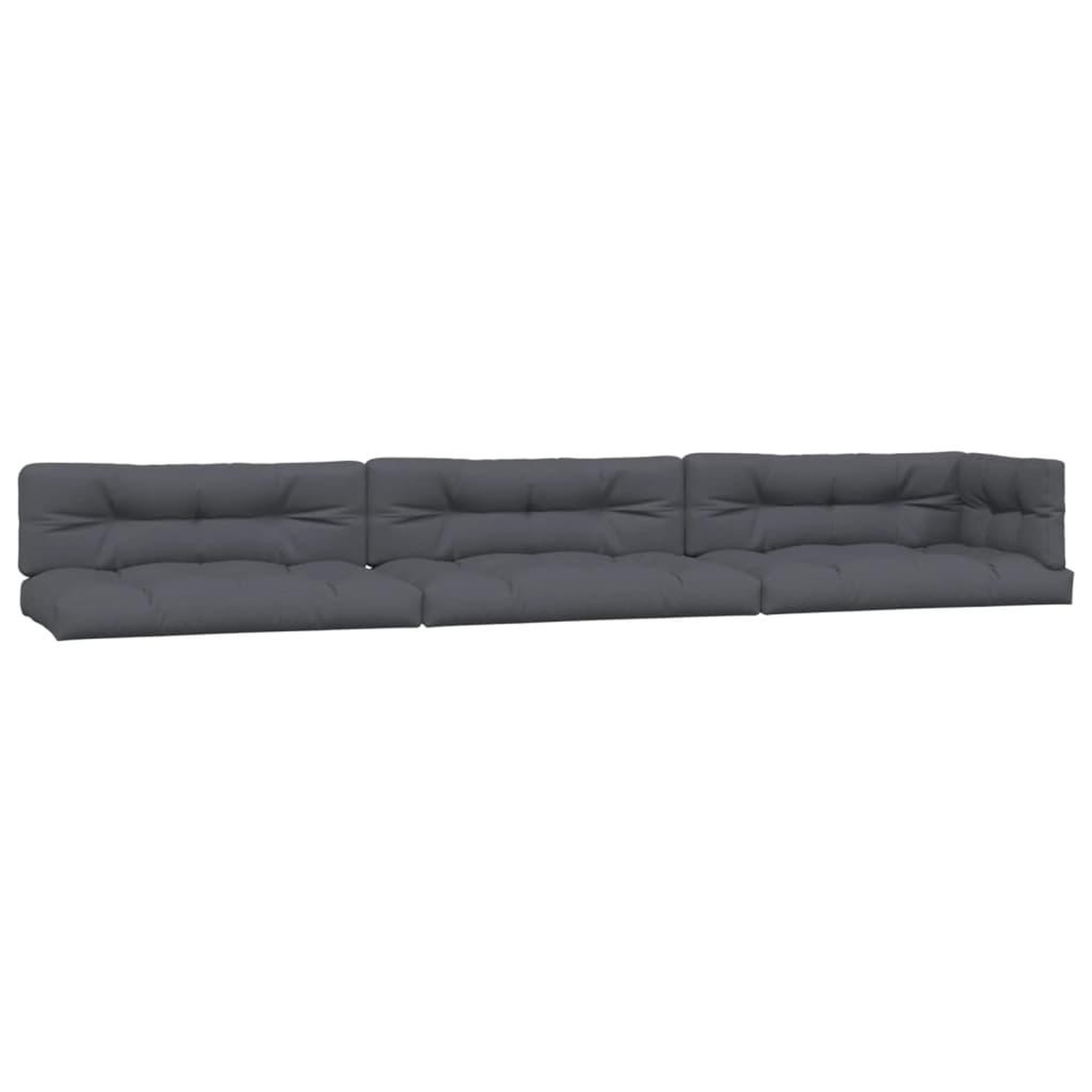 Voir la diapositive 2 : VIDAXL Coussins de palette lot de 7 anthracite tissu