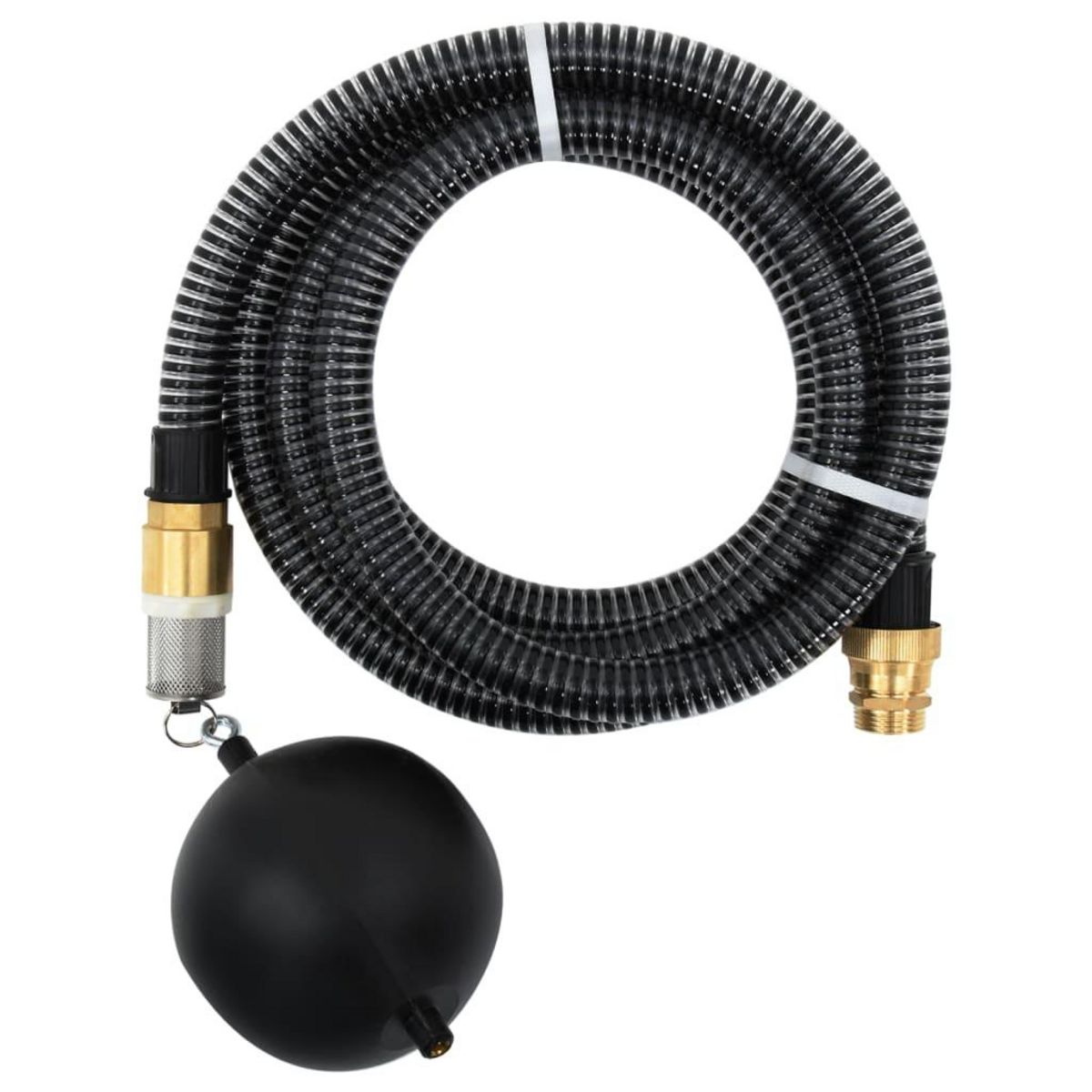 VIDAXL Tuyau d'aspiration avec raccords en laiton noir 1,1  4 m PVC