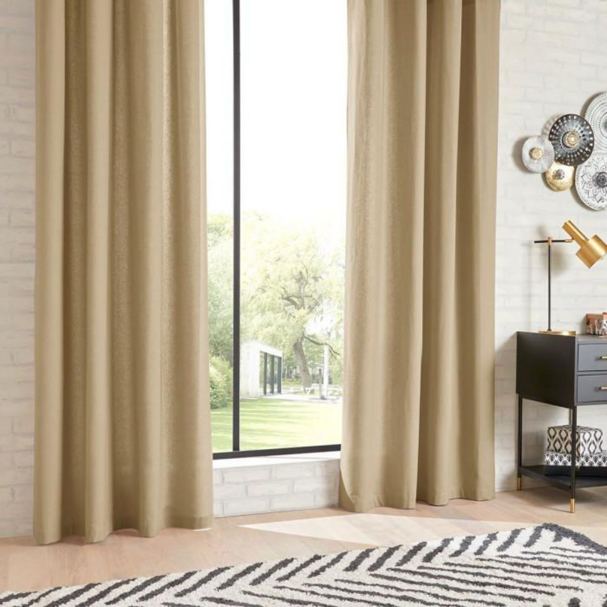 ATMOSPHERA Rideau à Oeillets  Everly  135x240cm Beige Lin