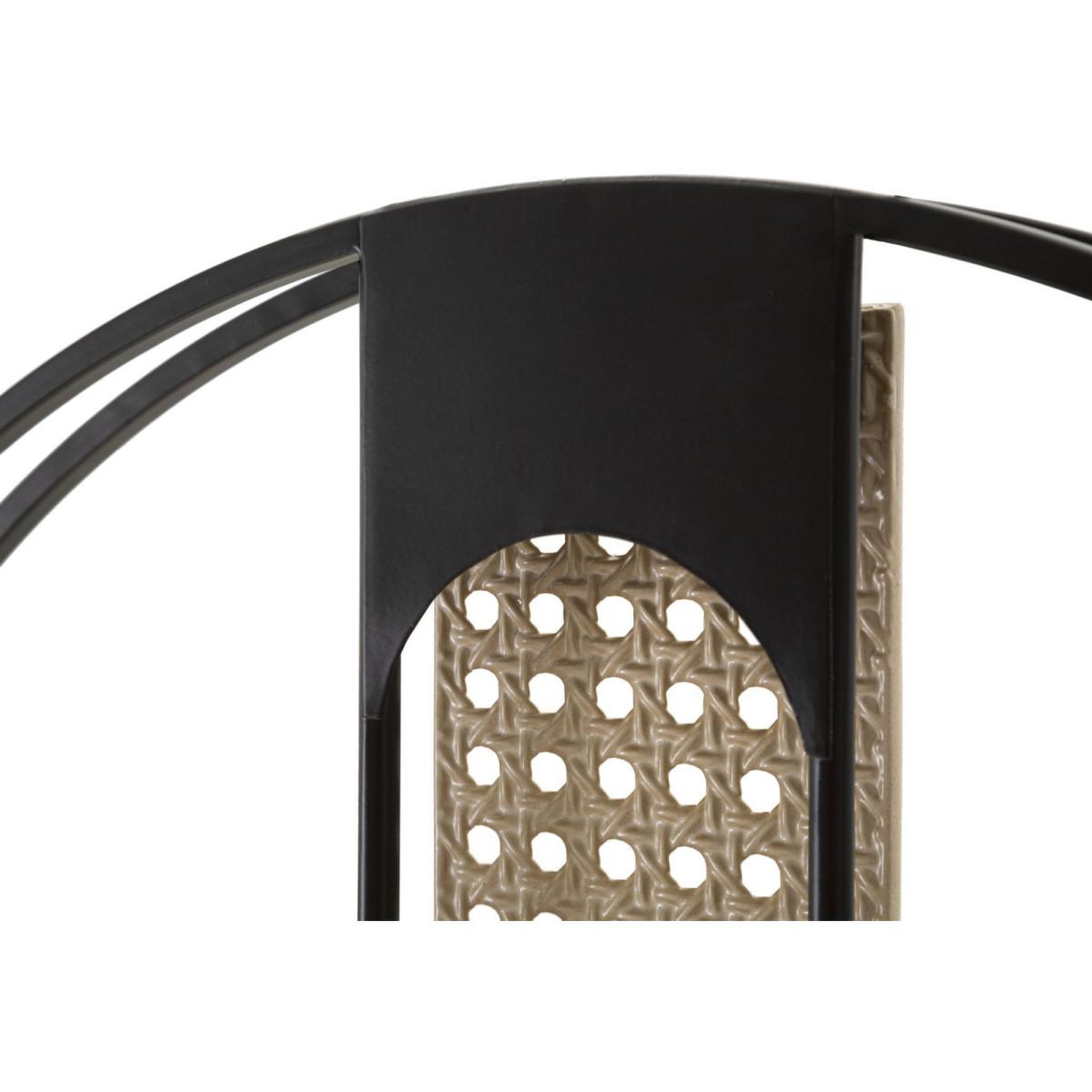 Voir la diapositive 4 : Paris Prix Horloge murale cannage  ribby  60cm noir & crème